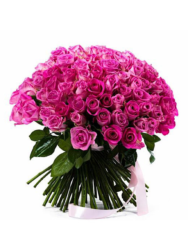 Hot Pink roses bouquet