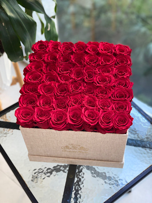 49 preserved roses